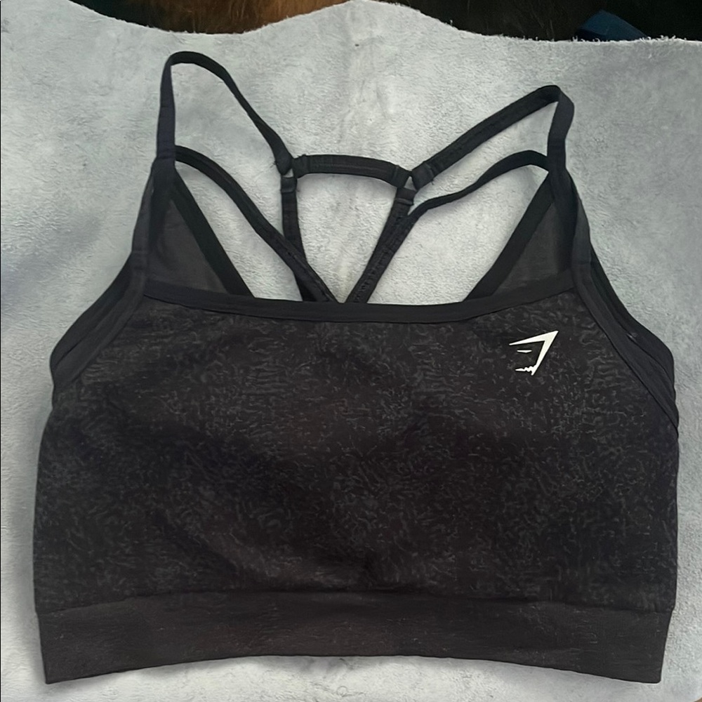 Gymshark Black Strappy Sports Bra Intimates